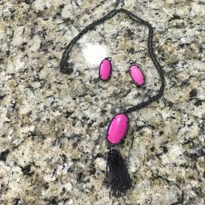 Pink and black Kendra Scott set